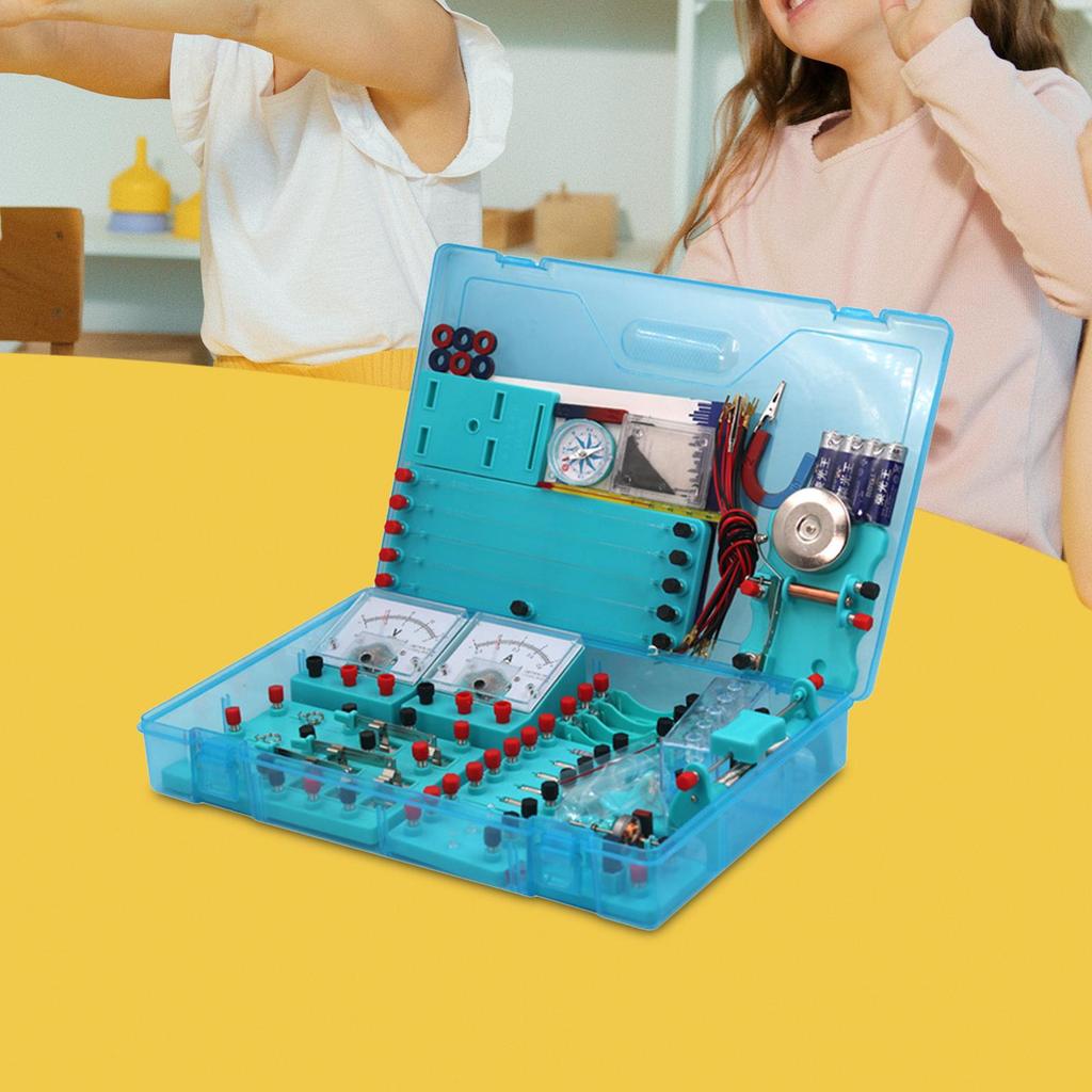 Elektrisitet Eksperimentsett Fysikk Vitenskap Læring med Oppbevaringskoffert Bærbar