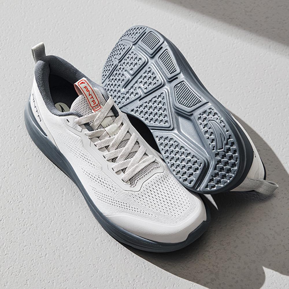 Anta Shunxing Lite Simple Versatile Shock Absorbing Breathable Lightweight Low Top Training Shoes Men Training Shoes Gray 112537713-2