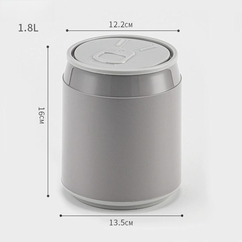 Creative Desktop Trash Home Press Type Elastic Lid Mini Bedside With Lid Storage Bin Kitchen Bathroom Garbage Basket Supplies