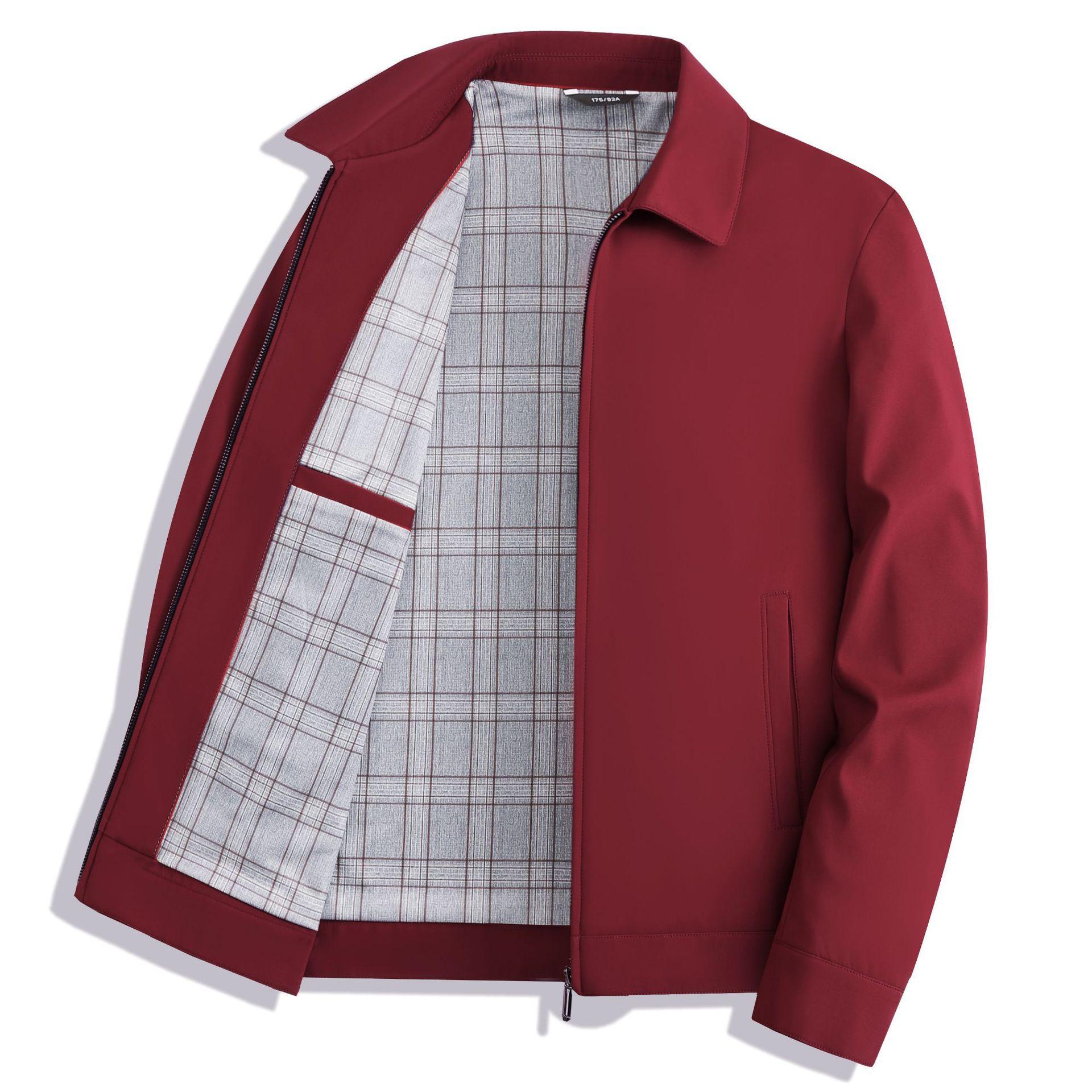 

Dad Jacket Men s Spring and Autumn Casual Jacket Middle-aged and Elderly Tops New Business 3XL