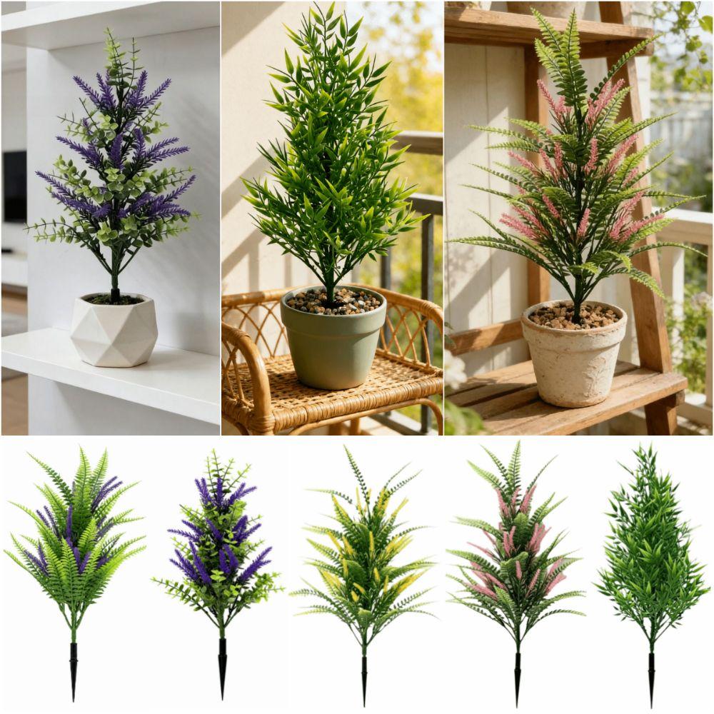 Multicolor Lavender Artificial Plant DIY Bonsai Realistic Plant Simulation Fern Plant Photo Props