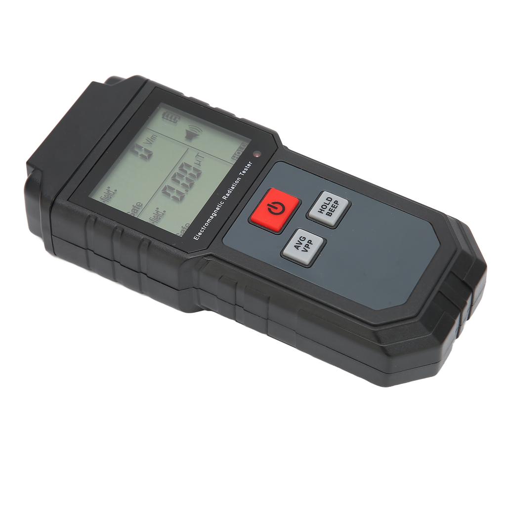 Electromagnetic Radiation Tester 1V/M?1999V/M LCD EMF Meter with Sound Light Alarm for Home