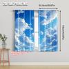 2pcs   Curtains 2D Print Blue Sky White Clouds Machine Washable (without Rod) Home Decor Use for Bedroom   Living Room   Office