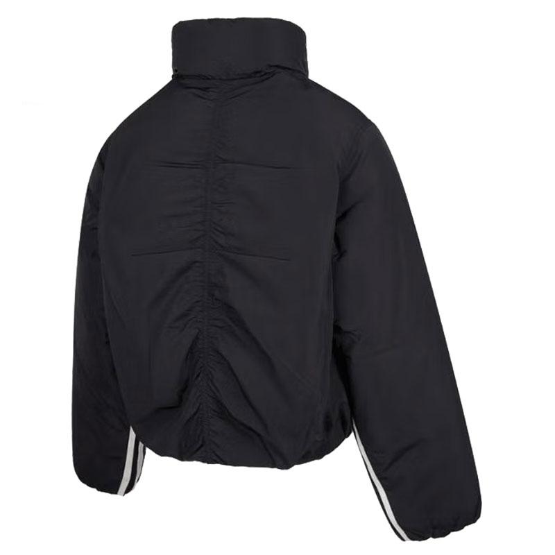 Adidas Originals FW24 PF Krátká DN Neformální Stojáček Zip Jednobarevná Teplá Péřová Bunda Dámská Bunda Černá JP1808