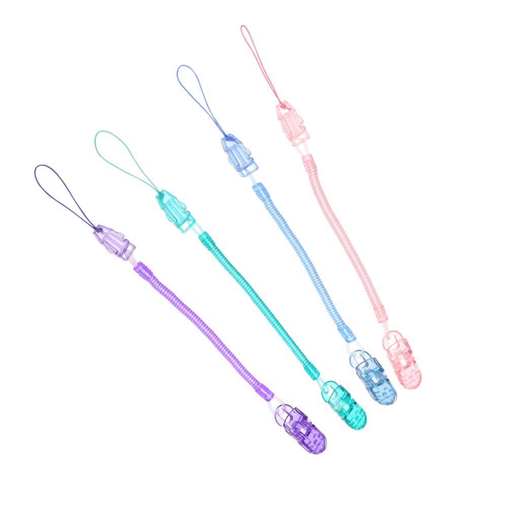Baby Infant Toddler Dummy Pacifier Spring Soother Nipple Clip Chain Holder Strap Baby Chew Toy for Baby