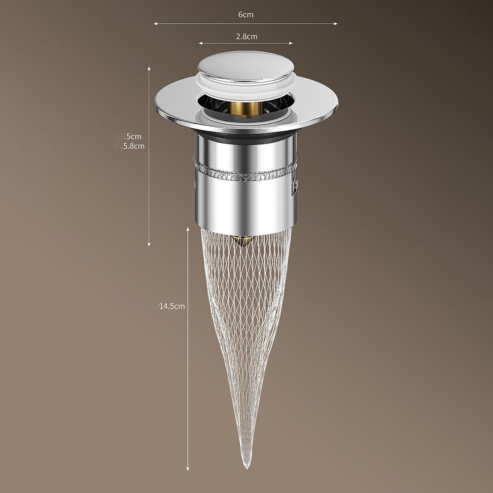 New Sealing Spring Core Drain Plug Anti-Odor Push-Type Floor Drain Filter with Anti-Clogging Net Pop-Up Washbasin Plugs