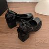 Fashion High Heels Women Bow Loafers Shoes Autumn Fashion Shallow Elegant Shoes 2025 New Classical Chunky Pumps Party Zapatillas Mujer