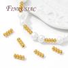 18K Gold Plated Tube Beads For Bracelets Making,Separators For Beads,Necklace Spacer Bead DIY Jewelry Accessories