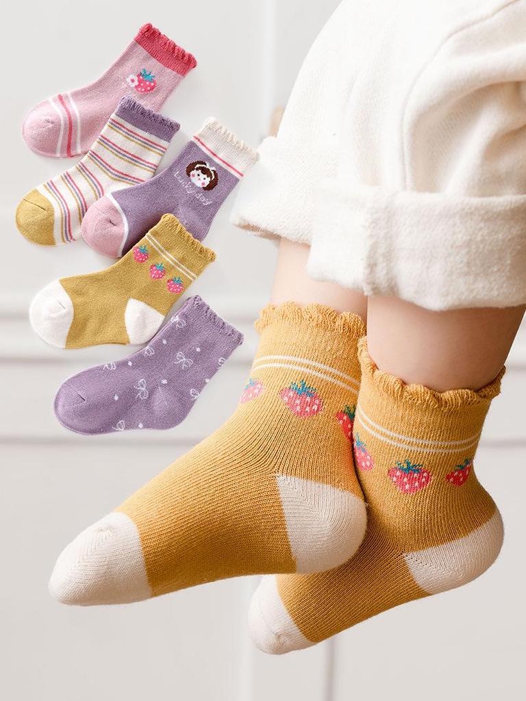 Autumn Cartoon Socks for Kids - Class A Boys & Girls Baby Socks for Fall/Winter