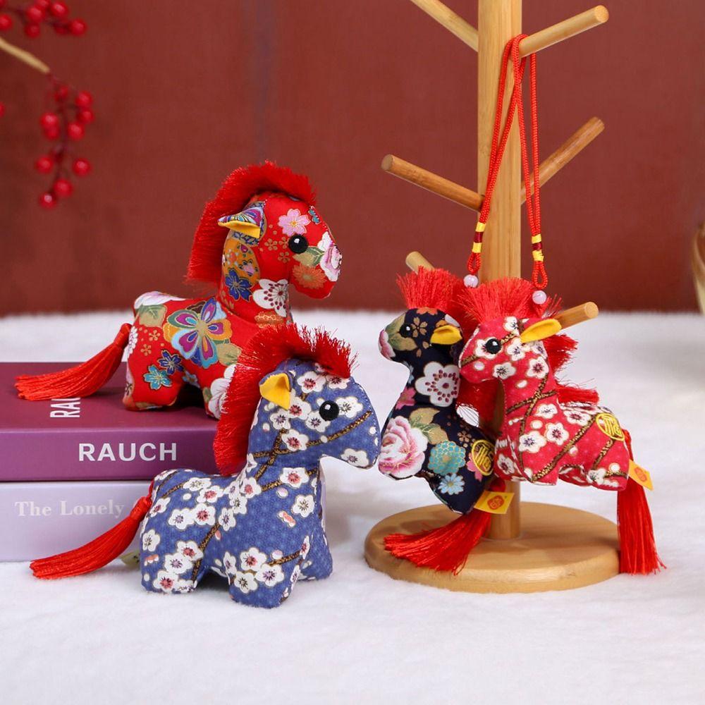 Cultural and Creative Chinese Zodiac Horse Doll Three-Dimensional Pony Pendant Newborn Baby Gift