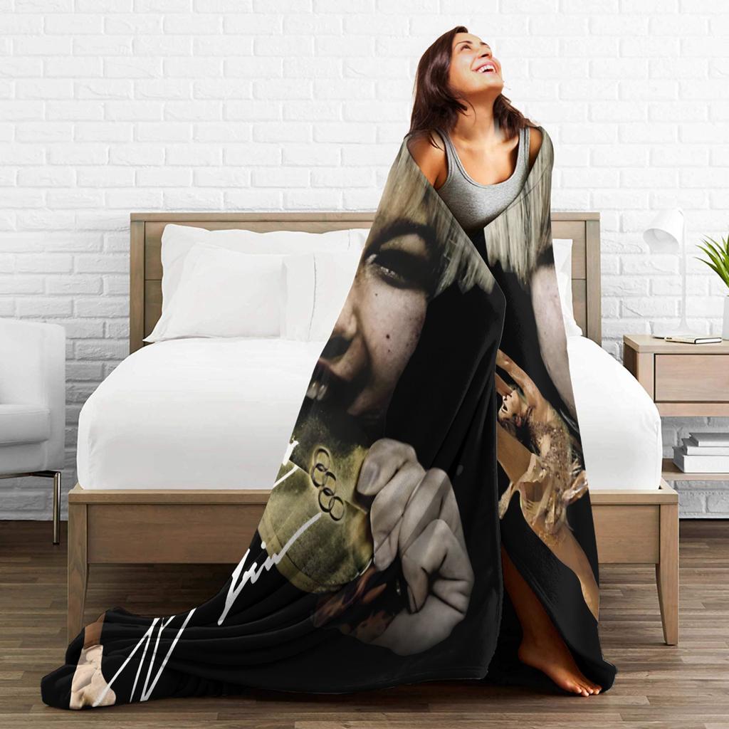 Alysa Liu American Figure Skater Blanket Flannel Throw Blanket For Sofa Home Soft Cozy Custom Quality Bedspread Present
