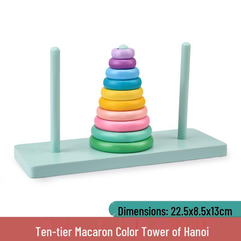 Tower of Hanoi Competition Toy for Primary Students - 10, 8, 5, 16 Layer Options