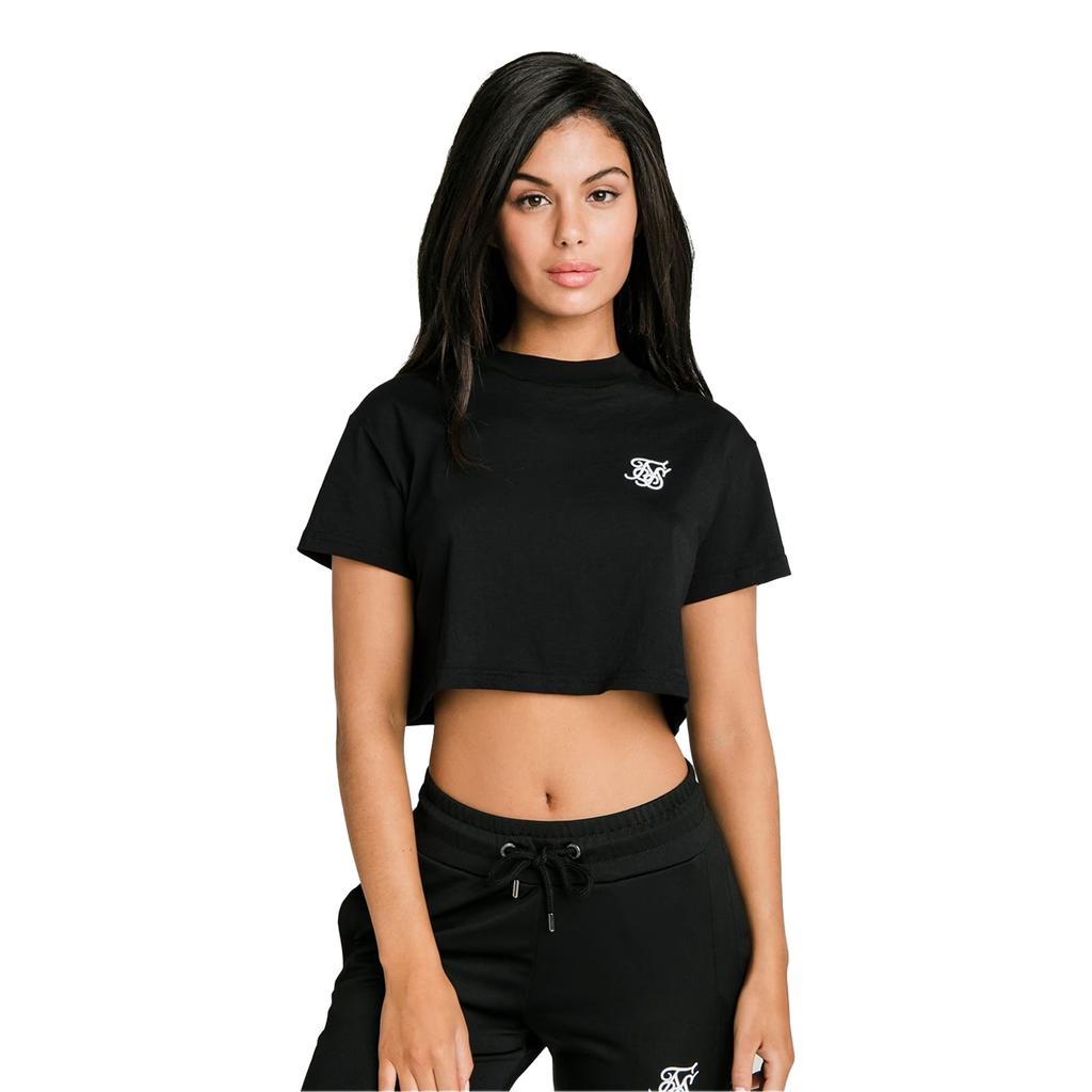 SikSilk Womens/Ladies Essentials Retro Cropped Boxy T-Shirt