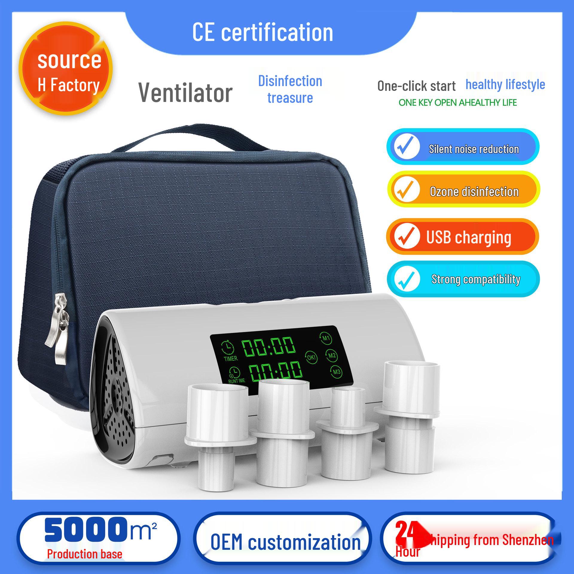 

Портативний озоновий очищувач повітря для дезінфекції та дезодорації CPAP English Packaging білий