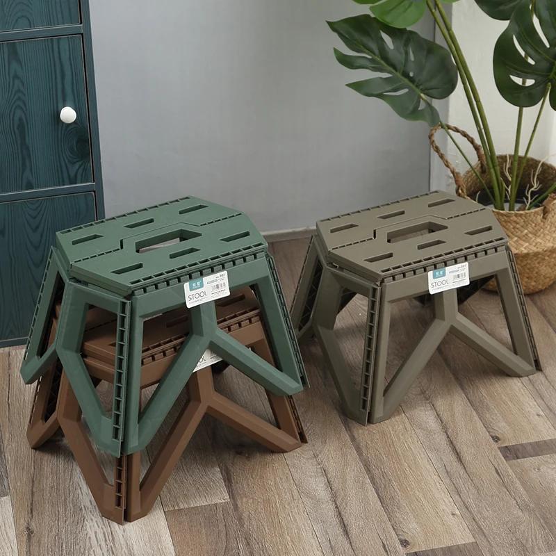 Hot Sale Modern Storage Folding Stool Strong Portable Plastic Stools Eco-friendly Home Foldable Solid Step Stool for Adults