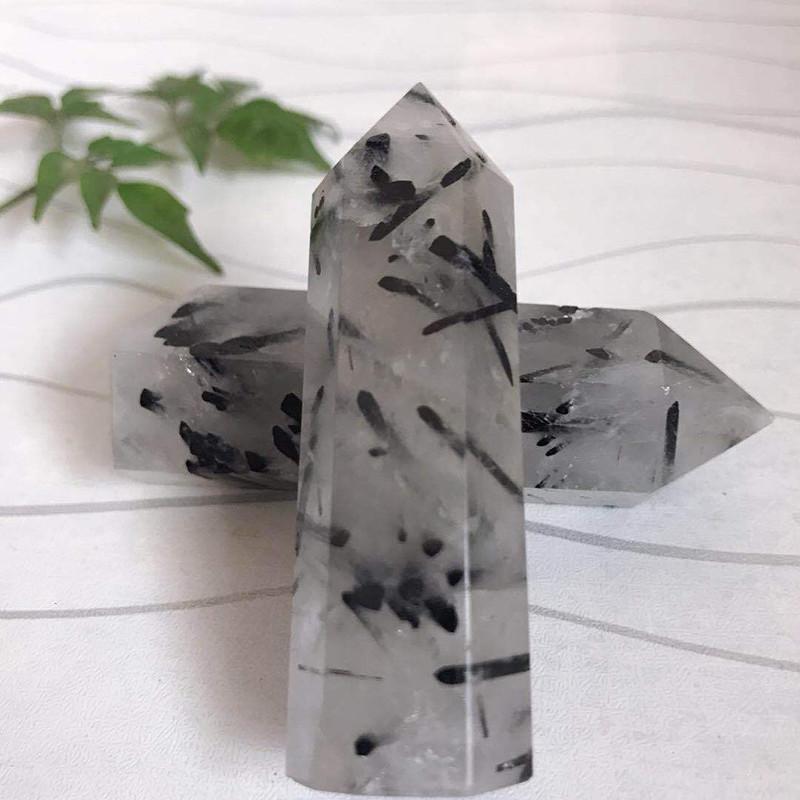 Unique Natural Black Tourmaline Crystal Obelisk Quartz Point Healing Decor Perfect For Spiritual Growth