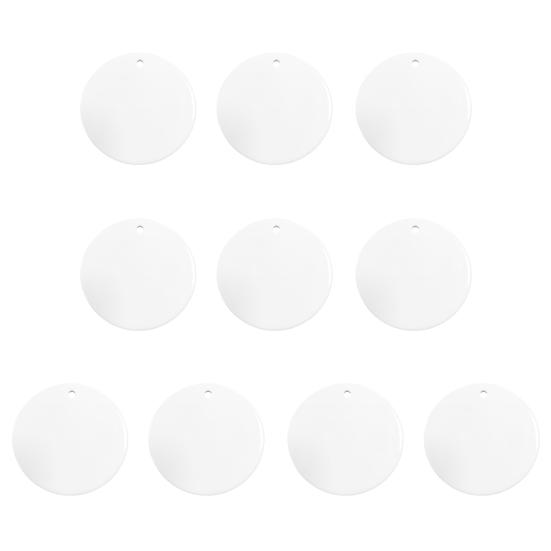 Sublimation Ceramic Ornament White Sublimation Blank Ornament Unfinished Christmas Hanging