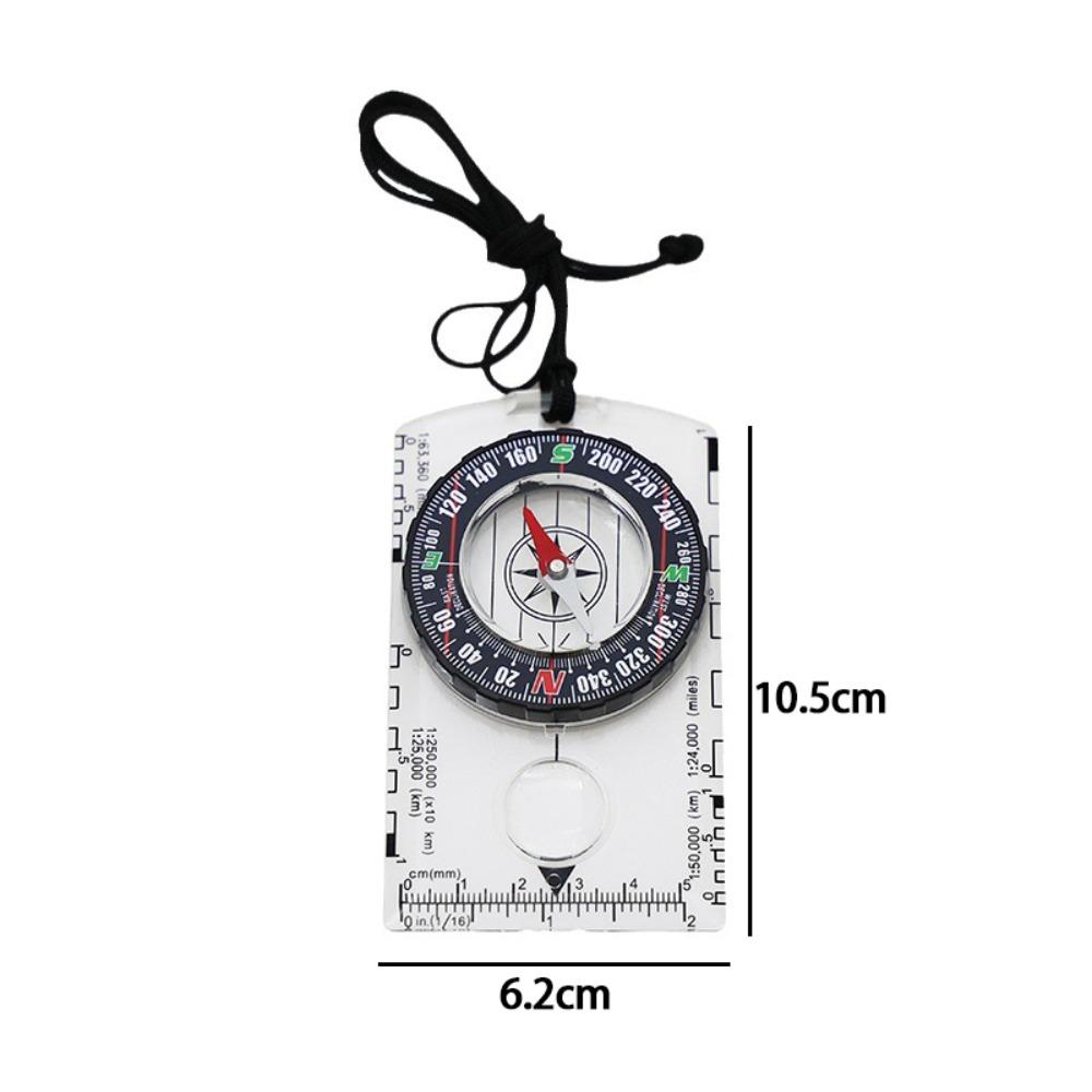 Multi-function Orienteering Navigation Transparent Surveying Ruler New Compass  Survival Gift