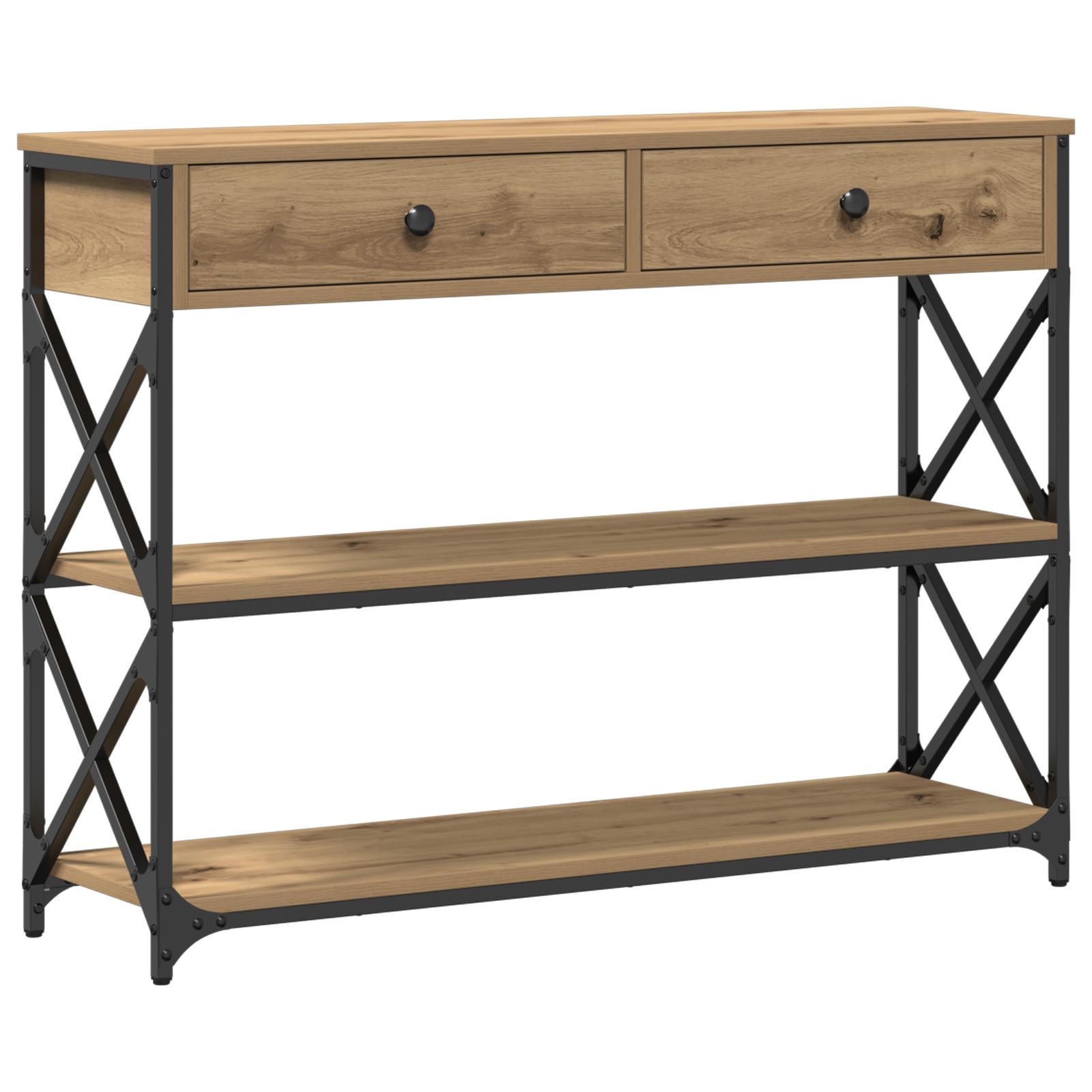 Konsolentisch mit Schubladen Artisan Eiche 100 x 28 x 75 cm
