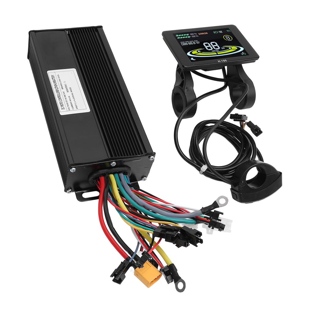 40A 3 Modes Sine Wave Controller with LCD Color Screen Display Panel Aluminum Alloy ABS Conversion Kit for Electric