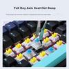 Bluetooth And Wired Mechanical Keyboard, Hot-Swappable Gasket Keyboard, Space Odyssey Astral Gold Switch