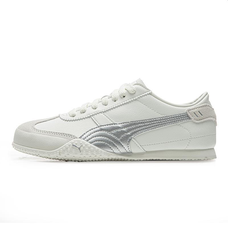 (WMNS) PUMA Bella UT LEA Warm White Silver Women s 405256-02 EU 35.5