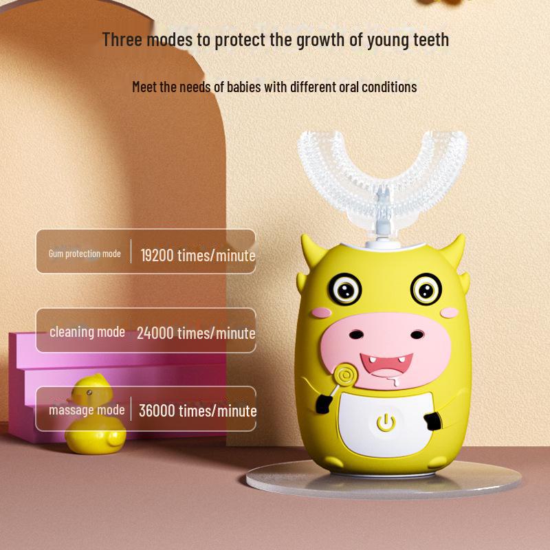 Children's Sonic U-Shaped Music Electric Toothbrush - Waterproof and Easy-to-Use
