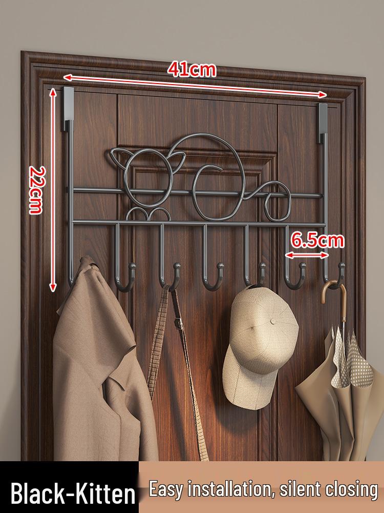 Door-Mounted Hook & Storage Rack for Clothes, Coats, and More