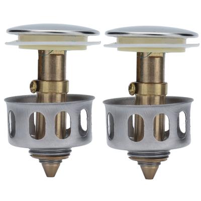 2 Piezas Núcleo Push Bounce Universal Balas Pop Up Tapón de Fregadero Filtro de Drenaje para Baño