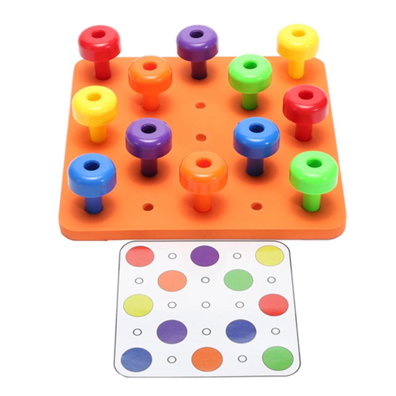 Stacking Board Game Building Blocks Kids Toys 3D Large-Particle Stack Space Construction Fine Motor Training Educational Toys