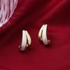 Korean version of C-ring stud earrings cold wind hollow earrings literary and creative earrings wholesale