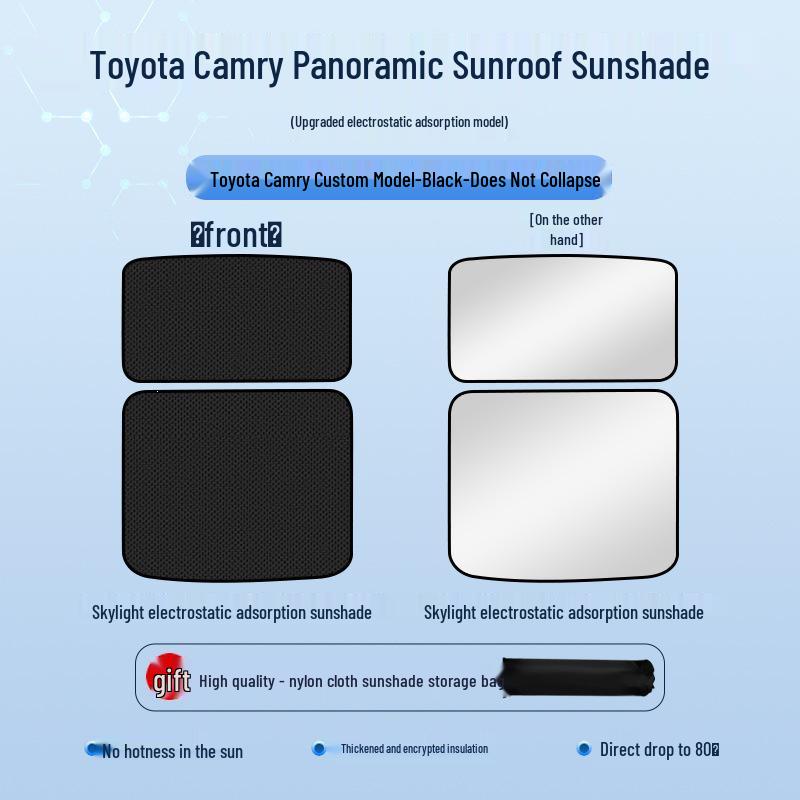 Toyota Camry Panoramic Sunroof Sunshade with Suction Cups 2018-2023 Toyota Camry