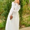 Off Shoulder Puff Tulle Sleeves Detachable Floral Lace Wedding Sleeves Removable Bridal Arm Cover For Strapless Mermaid Wedding Gown Photoshoot