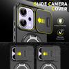 KEYSION 360° Ring Stand Phone Case for OPPO Reno14 Pro 5G Slide Camera Protection Magnetic Shockproof Cover for OPPO Reno14 F 5G