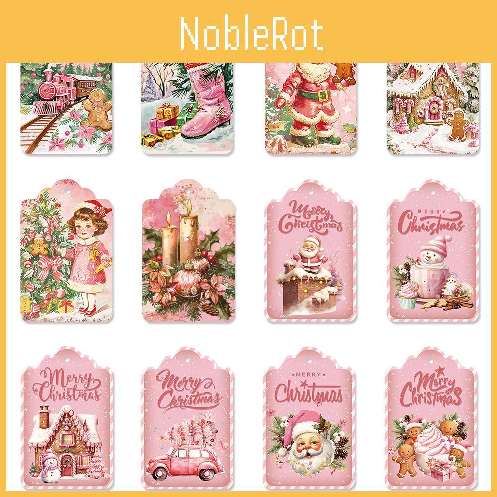 Decorations Party Christmas Accessories Vintage Paper Gift Hanging Set Tags