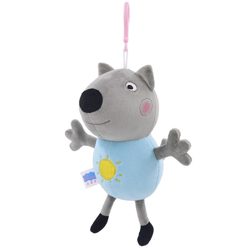 Originele Peppa Pig Pluche Speelgoed voor Kinderen Kleine Bedel Poppetje Sleutelhanger Tas Bedel Verjaardagscadeau voor Kinderen