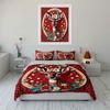 Floral Deer Art Decor Set Soft Skin-Friendly Bedding Set Includes 1 Duvet Cover And 2 Pillowcase Gift