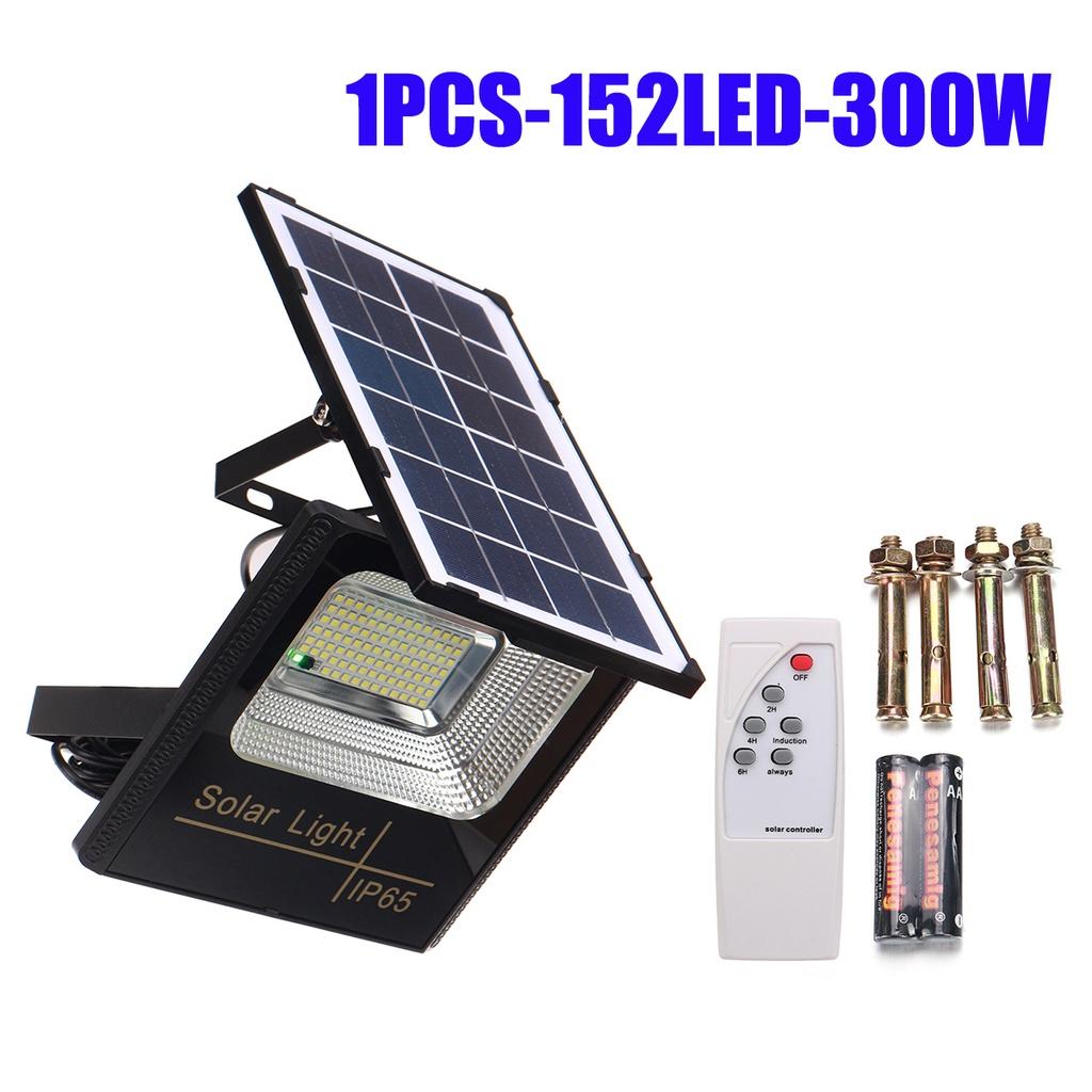300W Solar Light LED Flood Light Garden Spotlight with Remote Control Timing 1/2P Lighting