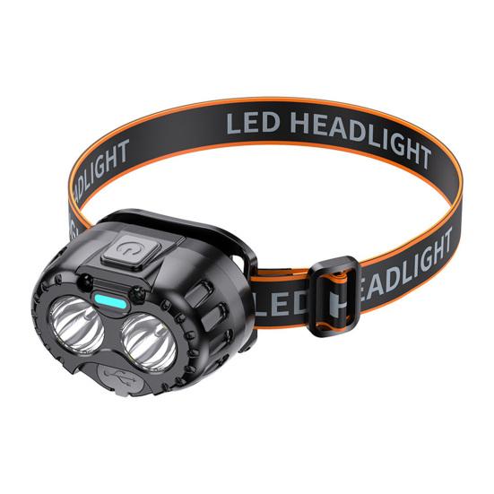 LED Headlamp 90-Degree Adjustable Motion Sensor Rechargeable Waterproof Outdoor Camping Headlamp Emergency Light