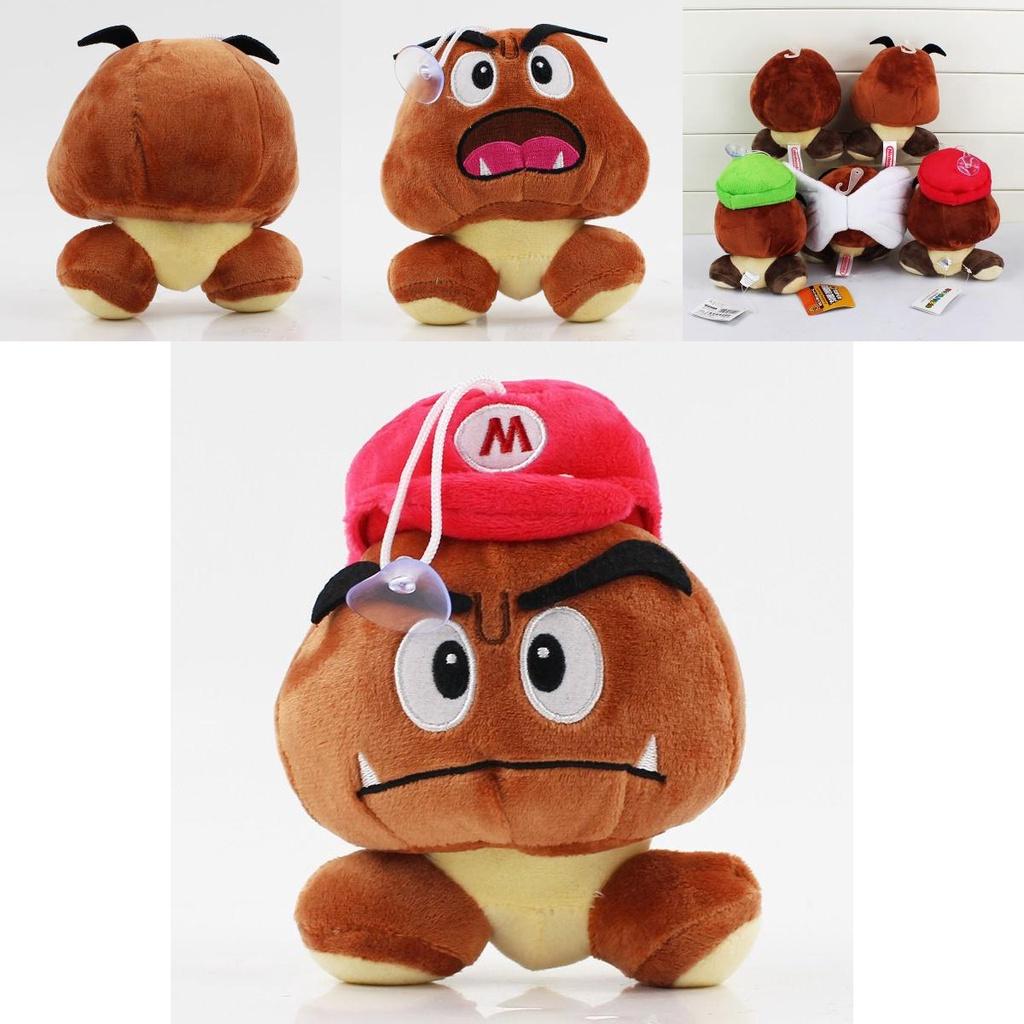Adorável Brinquedo de Pelúcia Cogumelo Goomba do Super Mario Para Presentes de Crianças e Decoração de Casa