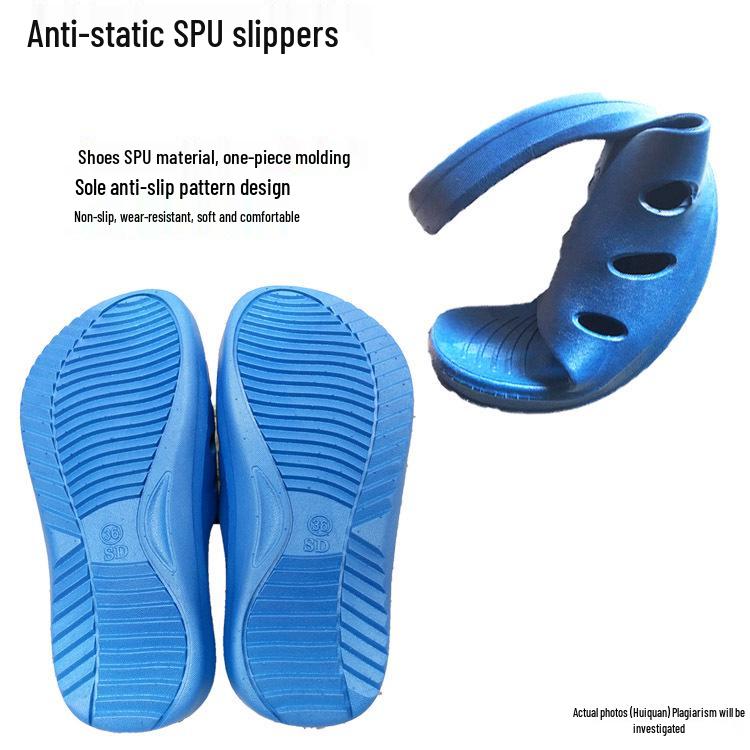 Anti-Static Non-Slip SPU Slippers: Soft, Comfortable, Shock-Absorbing, Unisex
