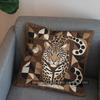 2D Geometric & Leopard Pattern Throw Pillow Pattern Cushion Cover Suitable For Sofa Bedroom Car Pillow Cover