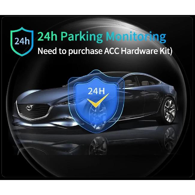 E-ACE 9.66 inch Dash Cam 4K HD WiFi Driving Recorder Carplay & Android Auto Night Vision Recorder Car DVR