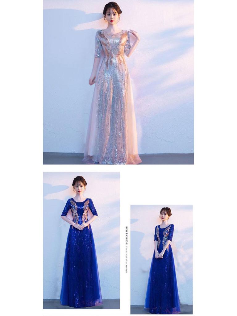 Długa Chińska Sukienka do Tańca i Chóru Damska