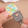 Colorful Silicone Key Identifier Geometry Pattern Key Marker Tags Caps Non Slip Key Cover Protector Organization Holder