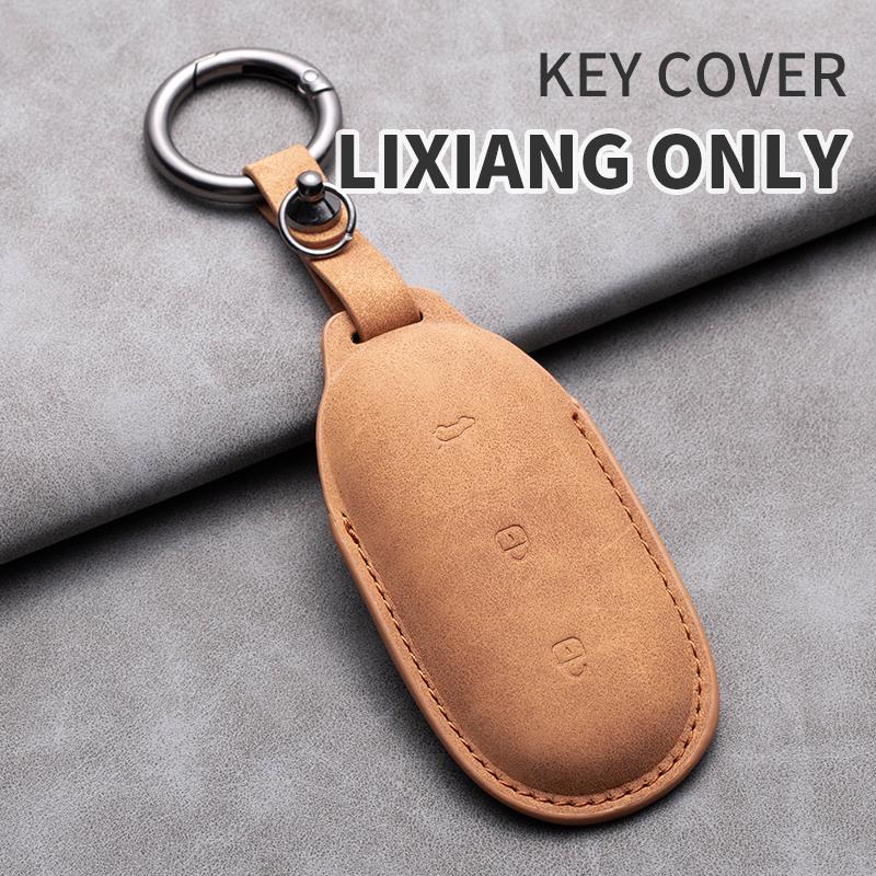 Sheepskin Car Key Case for LEADING IDEAL Lixiang L7 L8 L9 ONE 2025 2025 Li Auto Smart Remote Cover Keychain Shell Accessories