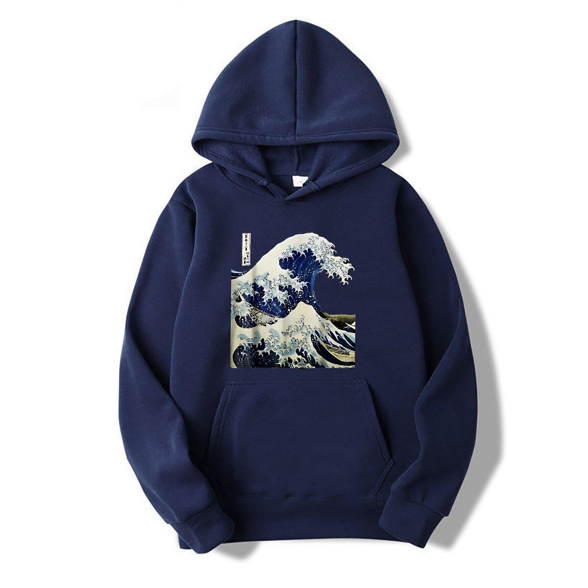 

Kanagawa Japanese The Great Wave hoodies Vintage Graphic hoodies men summer hoodies 3XL