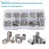 200pcs/Box Stainless Steel Hex Socket Set Flat End Set Screws M3/M4/M5/M6/M8