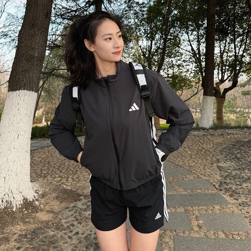 adidas Sport Performance Comfortable Durable Breathable Windproof Jacket Women Jacket Black JD6539