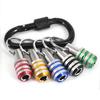 Goldener Drei-Schlitz-Schnellwechsel-Karabiner Schraubendreher-Verlängerung 1/4" Bit Schlüsselanhänger-Set